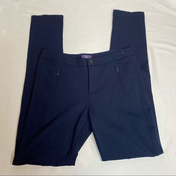 NYDJ navy blue skinny ponte knit pants size 4 - Picture 11 of 16